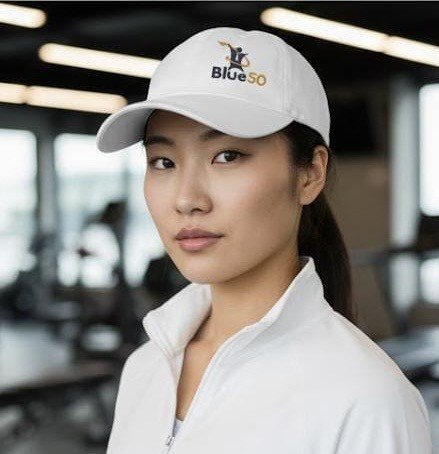 Blue50 Stylish White Sports Cap